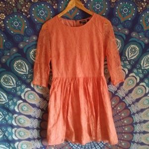 Rustic Orange Vintage Style Dress